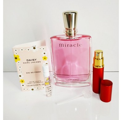 Lancome Miracle EDP Refilled In 5ml Refillable Spray + Free MJ Daisy Eau So Fresh 1.2ml EDT Spray 