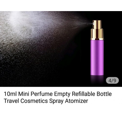 Perfume Refillable Bottle 10ml Spray - Up To 100 Sprays + Perfume Refill Tools