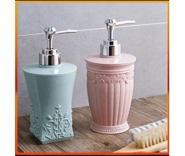 Vintage Carved Flower Soap shampoo shower Dispenser Bottle 400ml