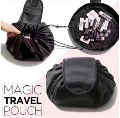 Travel Makeup Lazy Cosmetic Drawstring Pouch With Free Versace Eros Vial 