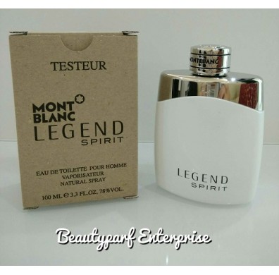 Mont Blanc - Legend Spirit 100ml EDT Spray Tester Pack With Free Versace Vial Package 