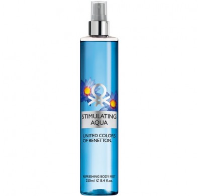 United Colors Of Benetton Refreshing Body Mist Women 250ml Spray  - Stimulating Aqua 